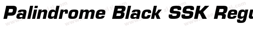 Palindrome Black SSK Regular字体转换
